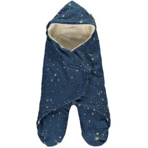 achetez Couverture nomade Kiss me Gold stella bleu (80 x 35 cm) Nobodinoz au meilleur prix en promo