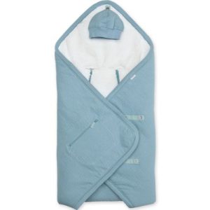 achetez Couverture nomade chaude Biside Cadum bleu minéral (90 x 90 cm) Bemini au meilleur prix en promo