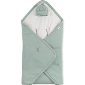 achetez Couverture nomade chaude Biside Waffle verte (90 x 90 cm) Bemini au meilleur prix en promo