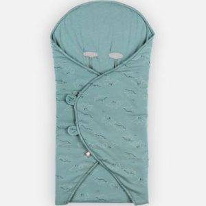 achetez Couverture nomade en jersey bio Mix & Match bleu Noukie's au meilleur prix en promo