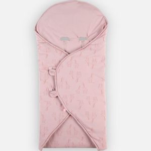 achetez Couverture nomade en jersey bio Mix & Match rose Noukie's au meilleur prix en promo