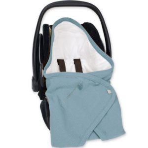 achetez Couverture nomade légère Biside Cadum bleu minéral (90 x 90 cm) Bemini au meilleur prix en promo
