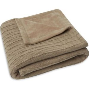 achetez Couverture polaire en coton bio Pure Knit Biscuit (75 x 100 cm) Jollein au meilleur prix en promo