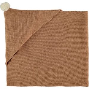 achetez Couverture tricotée à capuche marron So Natural (65 x 65 cm) Nobodinoz au meilleur prix en promo