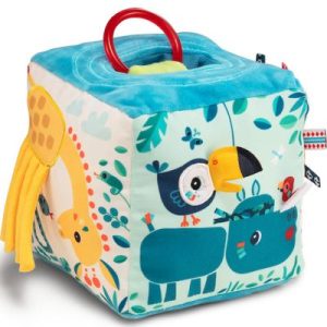 achetez Cube d'activités sonore en tissu Jungle (13 cm) Lilliputiens au meilleur prix en promo