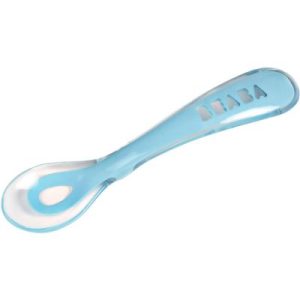achetez Cuillère en silicone 2ème âge bleu Béaba au meilleur prix en promo