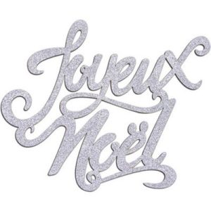 achetez Décoration Joyeux Noël paillettes argentées (20 cm) Arty Fêtes Factory au meilleur prix en promo