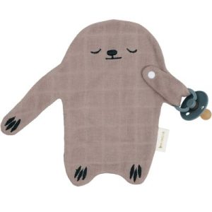 achetez Doudou attache sucette paresseux câlin gris Fabelab au meilleur prix en promo