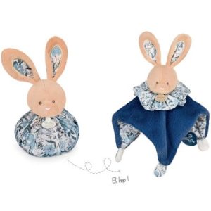 achetez Doudou boule 3 en 1 Lapin bleu Les petits futés Doudou et Compagnie au meilleur prix en promo