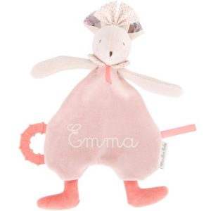achetez Doudou de dentition souris rose Il était une fois (personnalisable) Moulin Roty au meilleur prix en promo