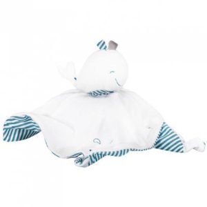 achetez Doudou plat Blue baleine Sauthon au meilleur prix en promo