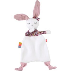 achetez Doudou plat Lapin rose Kikadu au meilleur prix en promo
