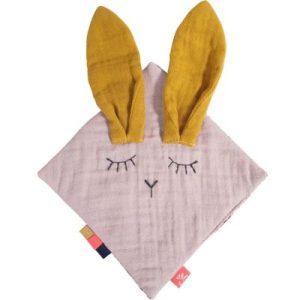 achetez Doudou plat Lapin rose Kikadu au meilleur prix en promo