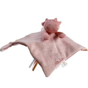 achetez Doudou plat attache sucette Iconiques Lola rose Noukie's au meilleur prix en promo