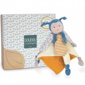achetez Doudou plat avec coffret Pollen l'abeille bio Doudou et Compagnie au meilleur prix en promo