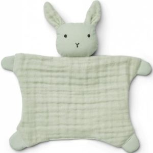 achetez Doudou plat en coton bio Amaya Rabbit dusty mint Liewood au meilleur prix en promo