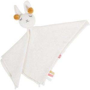 achetez Doudou plat en tricot bio Lama blanc Kikadu au meilleur prix en promo