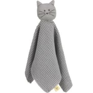 achetez Doudou plat tricoté en coton bio Little Chums chat Lässig au meilleur prix en promo