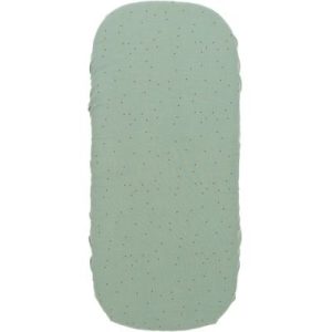 achetez Drap housse de berceau en coton bio Melody Toffee Sweet Dots Eden Green (80 x 40 cm) Nobodinoz au meilleur prix en promo