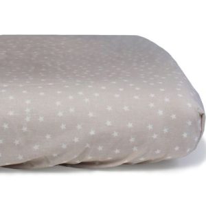 achetez Drap housse en coton bio Etoiles beige (60 x 120 cm) Kadolis au meilleur prix en promo