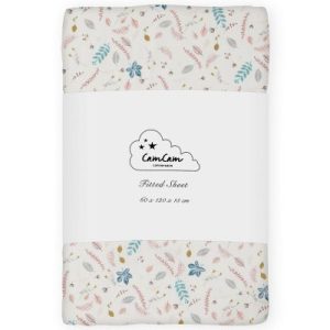 achetez Drap housse en coton bio Pressed Leaves (60 x 120 cm) Cam Cam Copenhagen au meilleur prix en promo