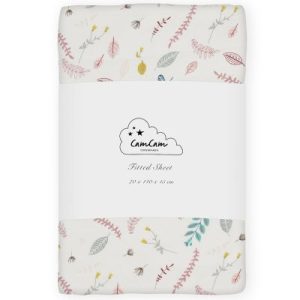 achetez Drap housse en coton bio Pressed Leaves (70 x 140 cm) Cam Cam Copenhagen au meilleur prix en promo