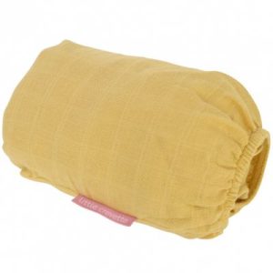 achetez Drap housse en coton bio moutarde (70 x 140 cm) Little Crevette au meilleur prix en promo