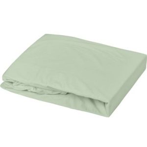 achetez Drap housse en coton vert de gris (60 x 120 cm) Domiva au meilleur prix en promo