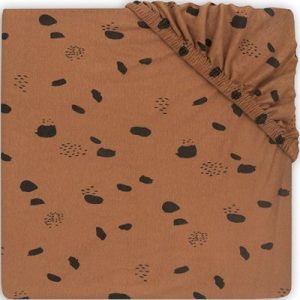 achetez Drap housse en jersey pour matelas de parc Spot caramel (75 x 95 cm) Jollein au meilleur prix en promo