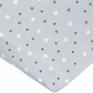 achetez Drap housse étoile gris (70 x 140 cm) Domiva au meilleur prix en promo