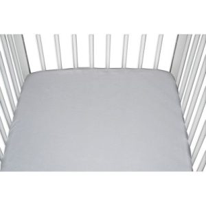 achetez Drap housse jersey gris perle (60 x 120 cm) Domiva au meilleur prix en promo