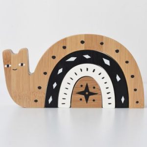 achetez Escargot à empiler en bambou Wee Gallery au meilleur prix en promo