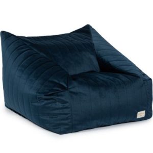 achetez Fauteuil enfant en velours Chelsea Night blue Nobodinoz au meilleur prix en promo