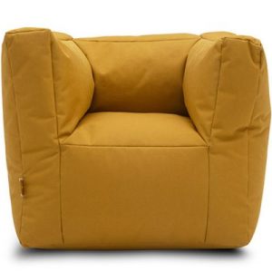 achetez Fauteuil imperméable Bean bag en toile moutarde (45 x 40 x 36 cm) Jollein au meilleur prix en promo