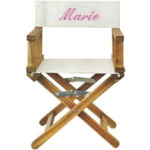 achetez Fauteuil metteur en scène rose pieds bois (personnalisable) ANVIE au meilleur prix en promo