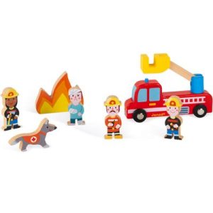 achetez Figurines en bois Pompiers Story Janod au meilleur prix en promo