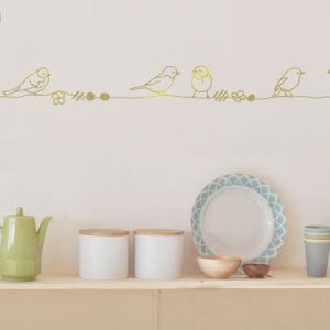 achetez Frise murale Perles et Oiseaux Gold (5 m) Mimi'lou au meilleur prix en promo