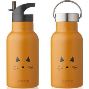 achetez Gourde isotherme Anker Chat mustard bouchon noir (350 ml) Liewood au meilleur prix en promo