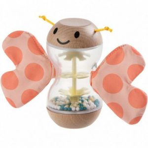 achetez Hochet bâton de pluie papillon rose (16 x 11 cm) Hape au meilleur prix en promo