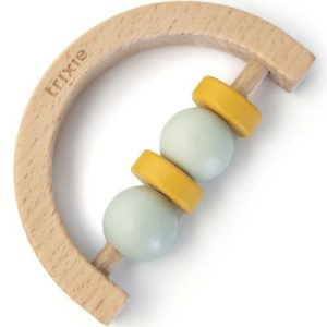 achetez Hochet demi-cercle en bois mint et jaune Trixie au meilleur prix en promo