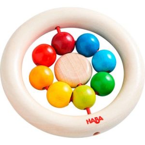 achetez Hochet en bois Boules arc-en-ciel Haba au meilleur prix en promo