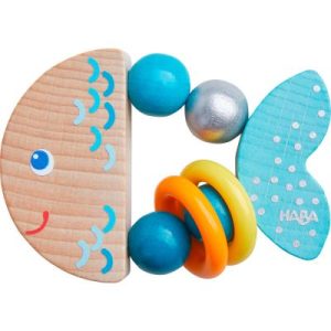 achetez Hochet en bois Poisson bleu azur Haba au meilleur prix en promo