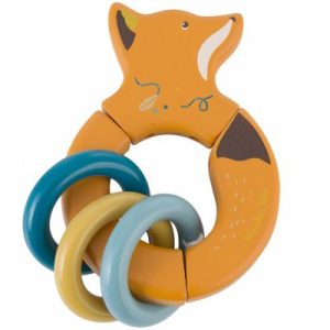 achetez Hochet en bois renard Chaussette Le voyage d'Olga Moulin Roty au meilleur prix en promo