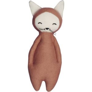 achetez Hochet en coton bio renard argile (17 cm) Fabelab au meilleur prix en promo