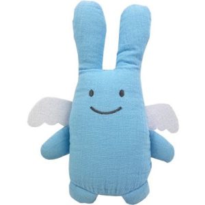 achetez Hochet peluche ange lapin en coton bio bleu ciel (20 cm) Trousselier au meilleur prix en promo