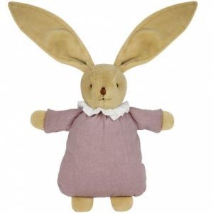 achetez Hochet peluche lapin nid d'ange en coton bio vieux rose Trousselier au meilleur prix en promo