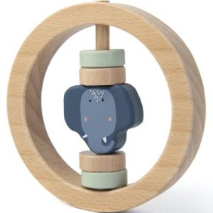 achetez Hochet rond en bois Mrs. Elephant Trixie au meilleur prix en promo