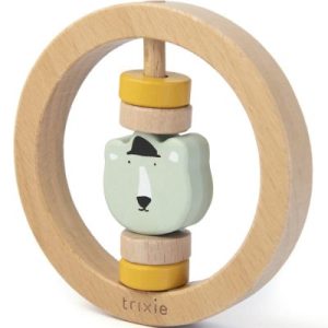 achetez Hochet rond en bois ours Mr. Polar Bear Trixie au meilleur prix en promo