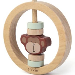 achetez Hochet rond en bois singe Mr. Monkey Trixie au meilleur prix en promo
