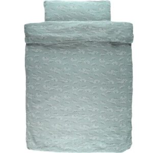 achetez Housse de couette + taie Mix & Match bleu (100 x 140 cm) Noukie's au meilleur prix en promo